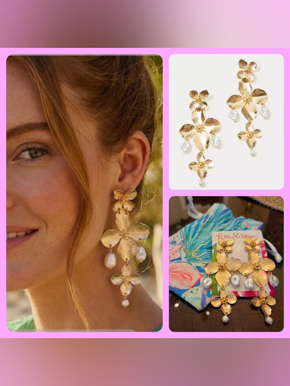 Lilly Pulitzer Via Flora Earrings 💮💮💮
